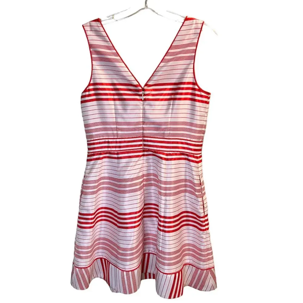 Jessica Simpson Womens Fit & Flare Dress Red White Stripe Size 6
